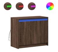 ""Automne/hiver 2025"" Buffet/Commode/Sidebord - CLOUD - avec LED - chêne marron 72x34x61 cm bois d'ingénierie FR148