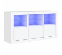 ""Automne/hiver 2025"" Buffet/Commode/Sidebord - CLOUD - avec lumières LED - blanc 123x37x67 cm FR862