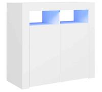 ""Automne/hiver 2025"" Buffet/Commode/Sidebord - CLOUD - avec lumières LED - Blanc 80x35x75 cm FR559