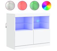 ""Automne/hiver 2025"" Buffet/Commode/Sidebord - CLOUD - avec lumières LED - blanc 81x37x67 cm FR875