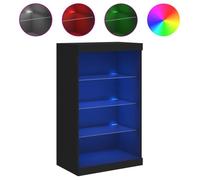 ""Automne/hiver 2025"" Buffet/Commode/Sidebord - CLOUD - avec lumières LED - noir 60,5x37x100 cm FR78