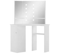 ""Automne/hiver 2025"" Coiffeuse d'angle table de maquillage lumière LED - CLOUD - Pour femmes/filles - Blanc clair FR817