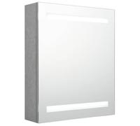 ""Automne/hiver 2025"" Meuble WC - SWEETY - Armoire de salle de bain à miroir LED - Gris béton 50x14x60 cm FR318