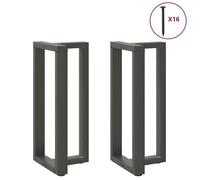 ""Automne/hiver"" Anthracite Pieds de table de bar en T, 2 pièces, anthracite, 40x35x(90-91)cm, acier - Hauteur:(90-91)cm DEC3311162
