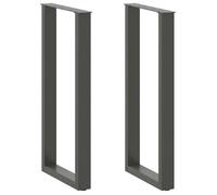 ""Automne/hiver"" Anthracite Pieds de table de bar en U 2 pièces Anthracite 40x(100-101)cm Acier - Hauteur:(100-101)cm DEC4160310