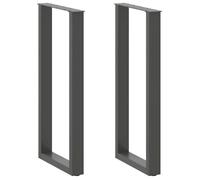 ""Automne/hiver"" Anthracite Pieds de table de bar en U 2 pièces Anthracite 50x(100-101)cm Acier - Hauteur:(100-101)cm DEC6212421