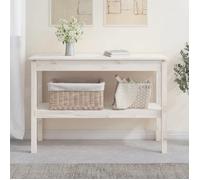 ""Automne/hiver"" Blanc Table console,Table d'appoint, Console, , Pour séjour, Blanc 110x40x75cm - bois de pin solide - Hauteur:75cm