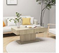 ""Automne/hiver"" Brun Table basse carrée - chêne sonoma 96x50x45cm - bois d'ingénierie - Hauteur:45cm DEC8625037