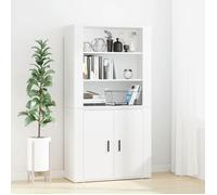 ""Automne/hiver"" Buffet Armoire haut Vaisselier - Buffet Pour Salon/Bureau - Blanc Bois d'ingénierie Nove7507759