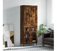 ""Automne/hiver"" Buffet Armoire haut Vaisselier - Buffet Pour Salon/Bureau - Chêne fumé 69,5x34x180cm - bois d'ingénierie