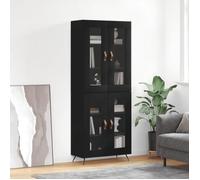 ""Automne/hiver"" Buffet Armoire haut Vaisselier - Buffet Pour Salon/Bureau - Noir 69,5x34x180cm - bois d'ingénierie Nove5048672