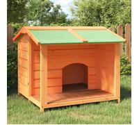 ""Automne/hiver""Chenil marron 96x87x80,5cm bois de pin solide - HAuteur:80.5cm - Grande Taille &FR_820753