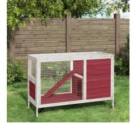 ""Automne/hiver""Clapier moka 103x44x69,5cm bois de pin massif - HAuteur:69.5cm - Grande Taille &FR_564240