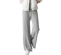 Automne Hiver Femmes Tricoté Chaud Pantalon Cachemire Casual Loose Wild Wool Pants, gris, XL