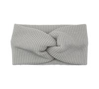 Automne hiver fil tricoté croix bandeau femmes couleur unie élastique bandes de cheveux Sport Yoga oreille plus chaud accessoires(Gray)