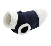 Automne Hiver Fleece Warm Pet Mabe Veste Veste pour Shiba Inu Chihuahua French Bulldog Poodle Pomeranian,Bleu Foncé,S