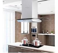 ""Automne/hiver""Hotte îlot-Hotte aspirante 90 cm Acier inoxydable 756 m³/h LED-pour cuisine-90x54x(56-108) cm EU_7915033