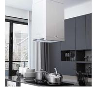""Automne/hiver""Hotte îlot-Hotte aspirante avec écran tactile LCD et capteur 756 m³ / h LED-pour cuisine-32x34x(59-110) cm