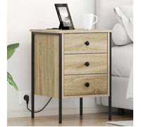 ""Automne/hiver"" Marron Cabinet de chevet avec tiroir Chêne sonoma 42x41x61cm - Hauteur:61cm DEC9617066