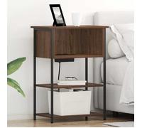 ""Automne/hiver"" Marron Cabinet de chevet Chêne marron 55x31x76cm - Hauteur:76cm DEC6665437