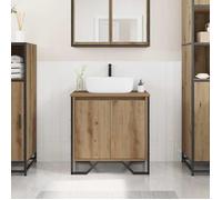 ""Automne/hiver"" Marron Cabinet de Lavabo avec stockage Chêne artisanal 60x35x60cm - Hauteur：60cm DEC8429788