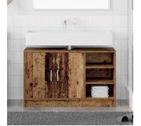 ""Automne/hiver"" Marron Cabinet de Lavabo Bois Ancien 90x29x55cm - bois d'ingénierie - Hauteur：55cm DEC7985004