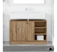 ""Automne/hiver"" Marron Cabinet de Lavabo Chêne artisanal 90x29x55cm - Hauteur：55cm DEC9343735