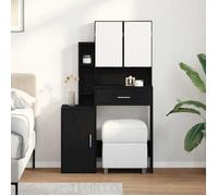 ""Automne/hiver"" Noir Coiffeuse Chêne noir 80x35x132cm - bois d'ingénierie - Adulte/enfant DEC7822934