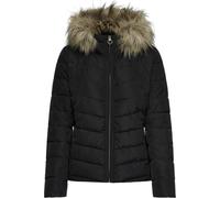 Automne Hiver Veste femme noire avec capuche et fermeture éclair : Taille - L Taille : L