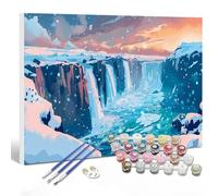 Automne Peinture Numero Adulte, DIY 90x50cm Océan Peinture Numero Adulte Débutants, avec 3 - Pinceaux et Acryliques, Kits de Coloriage par Numbers pour Décoration Murale et Cadeaux, (Sans Cadre) C-49