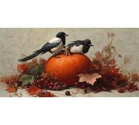 Automne Peinture par Numero Adulte Animal Peinture Numero Adulte et Enfant,DIY Paint by Numbers avec 20x40cm Toile + Acryliques + Pinceaux + Images de Référence,Decoration Chambre,Cadeau Femme,-fu28u