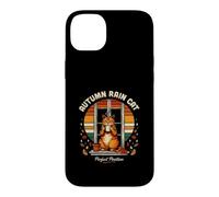 Automne Pluie Chat Position Parfaite Chats Félins d'automne Coque pour iPhone 14 Plus