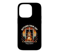 Automne Pluie Chat Position Parfaite Chats Félins d'automne Coque pour iPhone 14 Pro