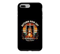 Automne Pluie Chat Position Parfaite Chats Félins d'automne Coque pour iPhone 7 Plus/8 Plus