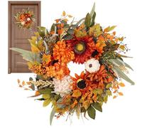Automne pour La Couronne De Porte - Guirlande Décorative De Tournesols Et De Baies 50 Cm | Style De Thanksgiving Rustique | Floral pour L'intérieur Extérieur, La Fenêtre Et Le Mur De La