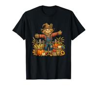 Automne récolte épouvantail Citrouille Corne d'abondance Thanksgiving T-Shirt