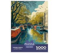 Automne Scenery of The Canal Puzzle 1000 Pièces Educa Jouet Divertissement Créatif Décoration Intérieure intéressant Jeu Éduchatif Challenge Toy Adultes & Enfants des 14 Ans 70x50cm/1000pcs
