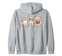 Automne Shih Tzu Chiens Tartes à la Citrouille Feuilles d'automne Sweat à Capuche