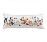 Automne Taie d'oreiller 40x145 Citrouille Taie Oreiller Rectangulaire Taie de Traversin 145 cm Housse Coussin, Doux et Respirant Velour pillow Case pour Chambre Lit Canapé Taies D'oreillers w-11010