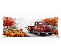 Automne Taie Oreiller 50x150 cm Ferme Housse Traversin 150 x 50 cm Set de 1 Coussin Grossesse, Douce et Confortable avec Fermeture éclair Invisible Oreiller de Corps pour Canapé Coussin Long J0-180