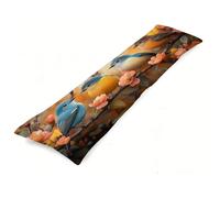 Automne Taies d'oreiller 40x145 cm Oiseau Oreiller de Corps Traversin 145cm, Doux Velour Pillow Case Soutien à la Grossesse et à la maternité pour dormeur Long sur Le côté Decoration Oreiller J0-208