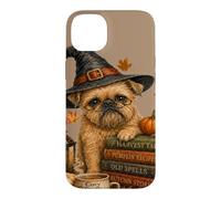 Automnes Livres Le Chien Griffons de Bruxelles et Coque pour iPhone 14 Plus