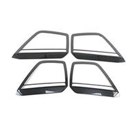 Automobile Accessoires d'intérieur Pour A6 C8 2019-2022, Garniture Acier Inoxydable D'intérieur Autocollants Décoration Cadre Panneau Haut-parleur Porte Voiture(Carbon Fiber Color)