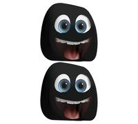 Automobile Headrest Protector - Elastic Halloween Cushion Covers, Big Eyes Car Decoration | Interior Accessory For Driver, Passenger, Men, Women, Spooky Seasonal Decor, Travel, Celebration Fun
