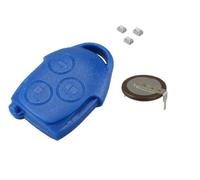Automobile Locksmith Kit de réparation pour télécommande de Ford Transit Connect MK7 à 3 boutons avec batterie VL2330 Bleu