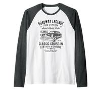 Automobile Nostalgia Voiture Classique Cruise-in Design Vieilli Manche Raglan