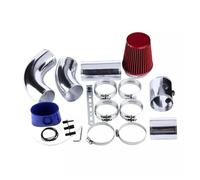 Automobiles Entrées D'air Tube Système D'admission D'air Froid Universel Voiture 76 Mm Kit Tuyau D'admission 3 Pouces Filtre À Air Froid Turbo Direct(Red)