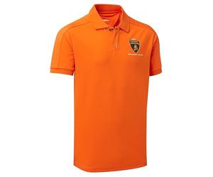 Automobili Lamborghini Polo léger de style classique orange pour homme, Orange, L