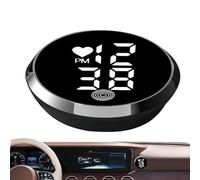 Automotive Design Clock, Adhesive Digital LED Watch, Stick on Small Time Display Tool, Bike Air Vent Truck Gadget, Motorcycle Dashboard Accessory, Unique Home Office Travel Device for Daily Usage