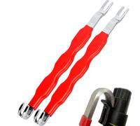 Automotive Electrical Terminal Connector Separator Removal Tool, Universal Plug Connector Remover for Cars (2pcs*red)